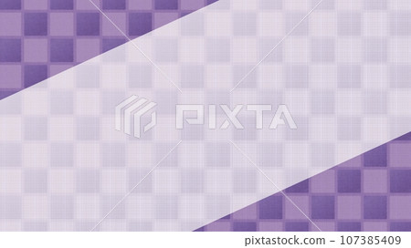 Checkered pattern background illustration [purple] [16:9] 107385409