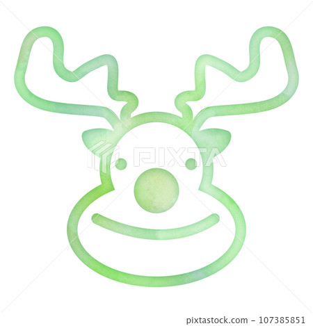 Reindeer winter event Christmas watercolor touch design icon gentle ecology symbol Reindeer winter event Christmas watercolor touch design icon gentle ecology symbol 107385851