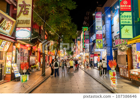 “神奈川縣”橫濱唐人街·夜景 107386646