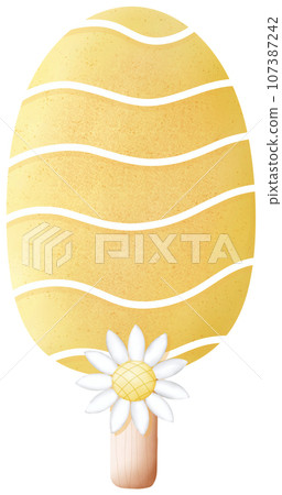 Honey flavored ice cream 107387242