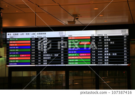 [JR東日本]東京站發車指示牌（東北、北海道、山形、秋田、上越、北陸新幹線） 107387416