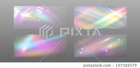 Crystal light rainbow hologram background 107389379