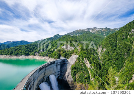 Kurobe Dam in Kurobe Gorge, Toyama Prefecture 107390201