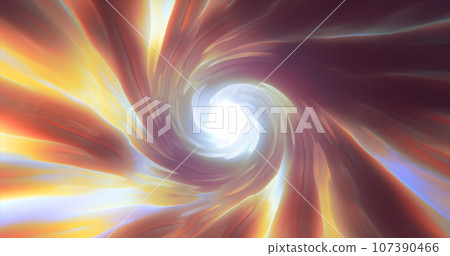 Abstract energy yellow tunnel twisted swirl of cosmic hyperspace magical bright glowing futuristic hi-tech with blur and speed effect background Abstract energy yellow tunnel twisted swirl of cosmic hyperspace magical bright glowing futuristic hi-tech with blur and speed effect background 107390466