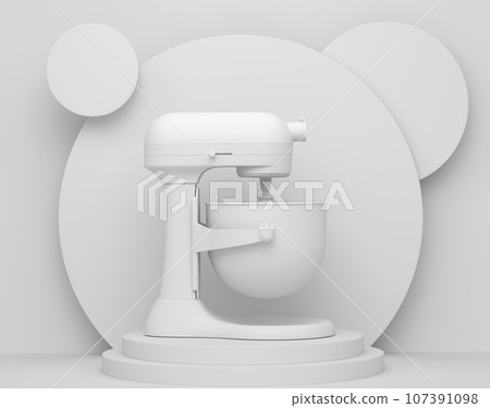 Abstract scene or podium with blender on monochrome background. Abstract scene or podium with blender on monochrome background. 107391098
