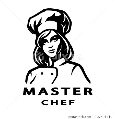 Chef in headdress. Logo, emblem. 107391410
