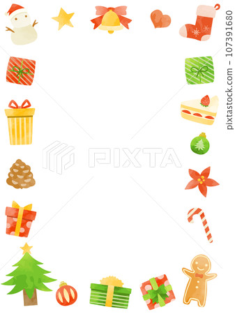 cute christmas frame material 107391680