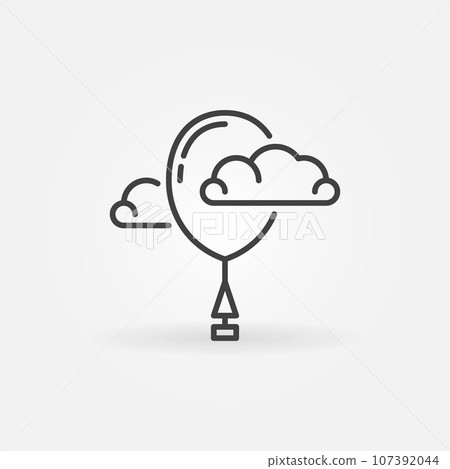 Big Weather Balloon vector Radiosonde concept line icon 107392044