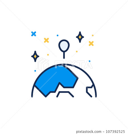 Radiosonde in Earth Atmosphere vector concept colored icon 107392525