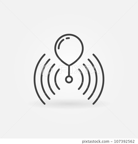 Weather Balloon or Radiosonde vector concept line icon or symbol Weather Balloon or Radiosonde vector concept line icon or symbol 107392562