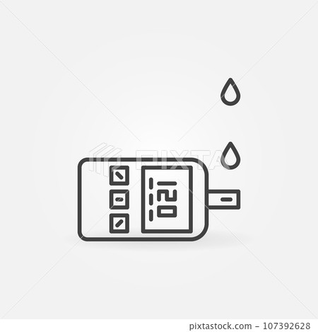 Glucose Meter vector concept outline icon or symbol 107392628