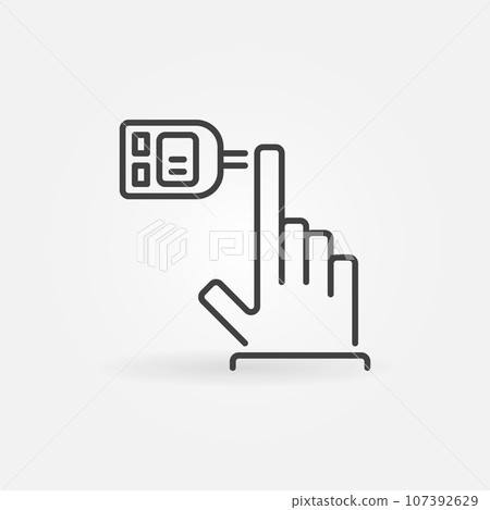 Glucose Meter vector Glucometer concept thin line icon 107392629