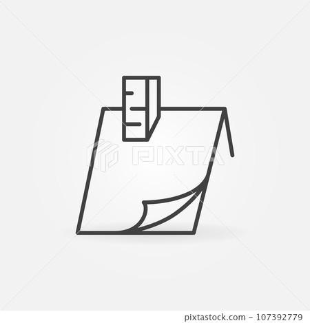 Roof Repair vector concept simple line icon or sign Roof Repair vector concept simple line icon or sign 107392779