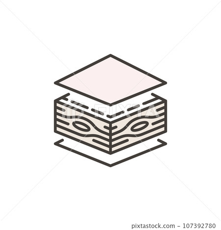 Roof Tiles vector concept colored modern icon Roof Tiles vector concept colored modern icon 107392780
