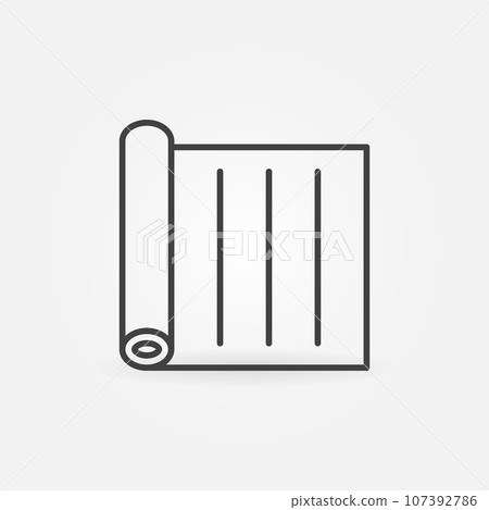 Roof Underlayment vector concept outline icon Roof Underlayment vector concept outline icon 107392786