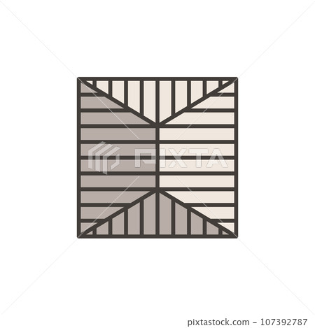 Roof vector concept colored icon - top view Roof vector concept colored icon - top view 107392787