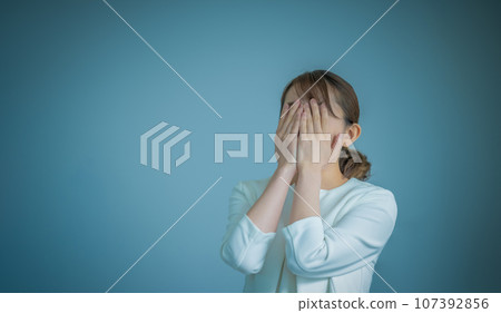 depressed woman 107392856