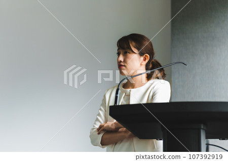 Anxious women Anxious women 107392919