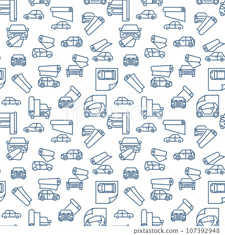 Vehicle Wrapping vector Car Detailing concept simple seamless pattern 107392948