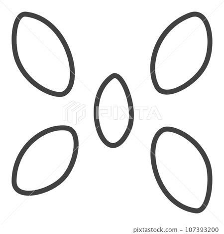 Coccobacilus vector concept outline minimal icon or sign 107393200