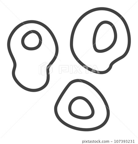 Microbes vector Bio Engineering concept outline icon or symbol Microbes vector Bio Engineering concept outline icon or symbol 107393231