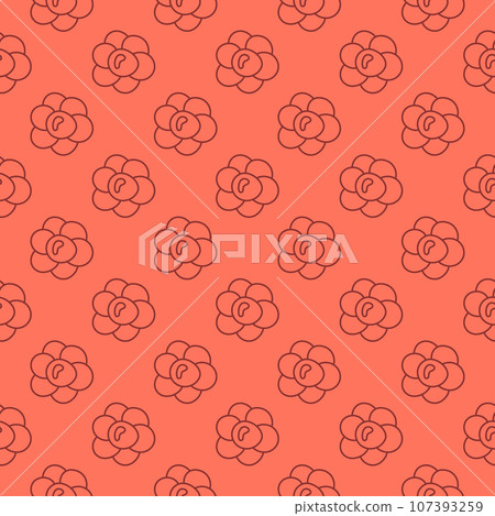 Bacteria vector Biology concept red thin line seamless pattern Bacteria vector Biology concept red thin line seamless pattern 107393259