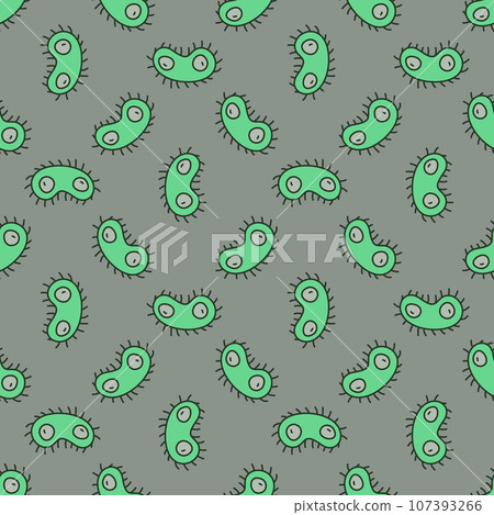 Dangerous Bacteria vector Genetics concept green modern seamless pattern Dangerous Bacteria vector Genetics concept green modern seamless pattern 107393266