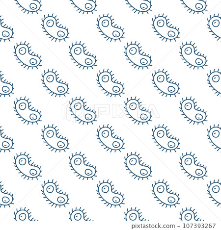 Dangerous bacteria vector Genetics concept line seamless pattern Dangerous bacteria vector Genetics concept line seamless pattern 107393267