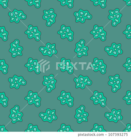 Microbe or Virus Bacteria vector green seamless pattern Microbe or Virus Bacteria vector green seamless pattern 107393275