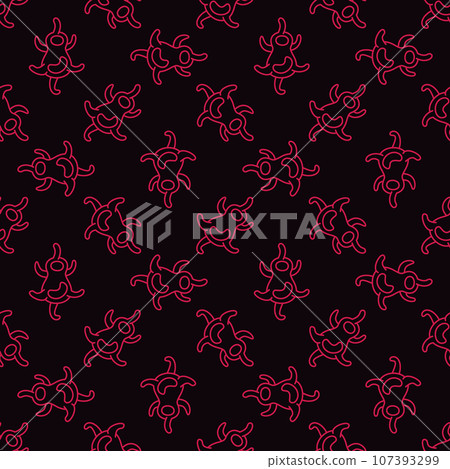 Virus vector Science and Biology concept line dark seamless pattern Virus vector Science and Biology concept line dark seamless pattern 107393299