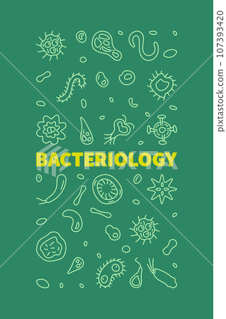 Bacteriology vector Science concept vertical line banner or illustration 107393420
