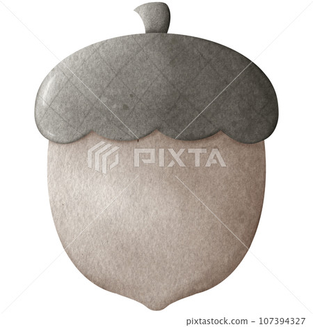 Cute brown acorn 107394327