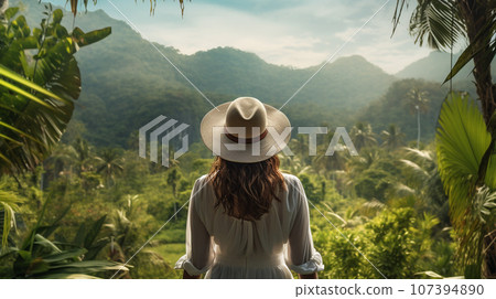 Traveler girl in the jungle Traveler girl in the jungle 107394890