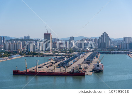 Container terminal in the Port of Incheon in South Korea 107395018