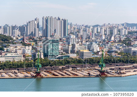 Container terminal in the Port of Incheon in South Korea 107395020