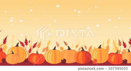 Autumn pumpkin background Autumn pumpkin background 107395035