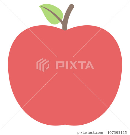 Cute red apple 107395115