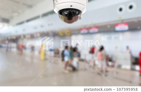 CCTV security recording inside the airport terminal to the various internal security. 107395958
