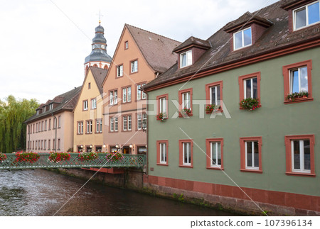 The center of Ettlingen, a small village in Germany 107396134