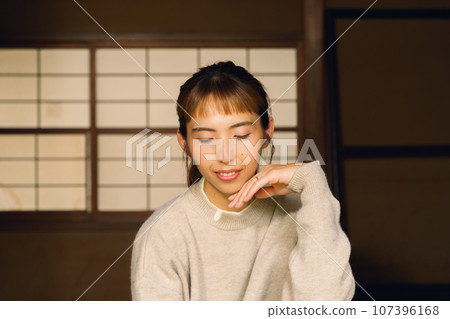 Portrait of a woman working Portrait of a woman working 107396168