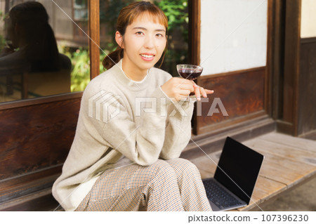 Portrait of a woman working Portrait of a woman working 107396230