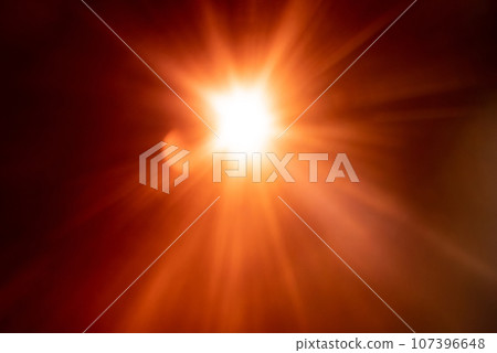 Abstract Natural Sun flare on the black 107396648