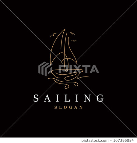 Simple Sailboat Logo Design, Symbol Vector Template Simple Sailboat Logo Design, Symbol Vector Template 107396884