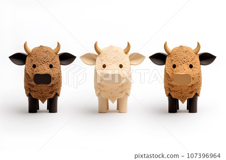 Cork buffalo (3D pictogram) 107396964