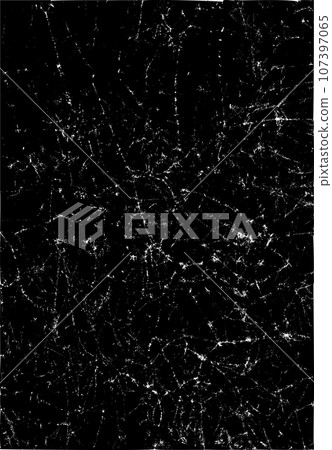 Rustic texture background with vintage elements distressed borders, scratches, and stamps, offering a grunge overlay effect. Flat vector illustration isolated 107397065