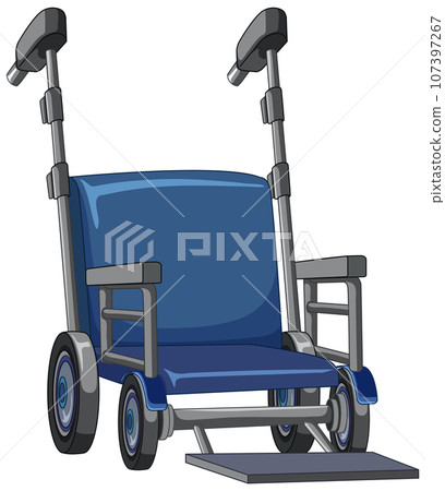 Isolated Cartoon Illustration of a Wheelchair in Vector Style Isolated Cartoon Illustration of a Wheelchair in Vector Style 107397267