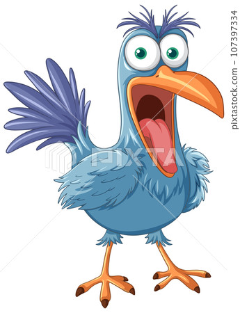 Crazy Bird Cartoon Crazy Bird Cartoon 107397334