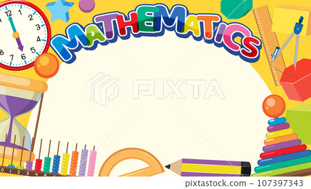 Mathematics Border Background: Vector Cartoon Illustration Style Mathematics Border Background: Vector Cartoon Illustration Style 107397343