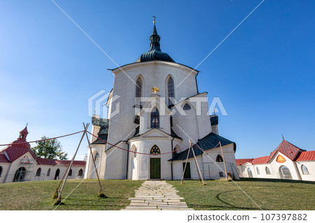 Pilgrimage church of Saint John of Nepomuk on Zelena Hora. Zdar nad Sazavou, Czech Republic Pilgrimage church of Saint John of Nepomuk on Zelena Hora. Zdar nad Sazavou, Czech Republic 107397882