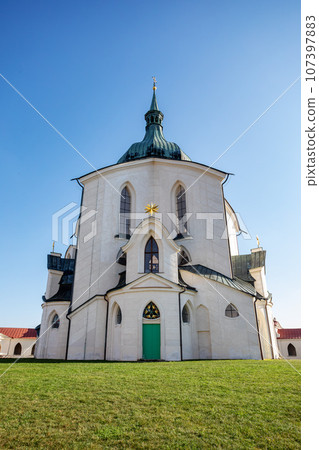 Pilgrimage church of Saint John of Nepomuk on Zelena Hora. Zdar nad Sazavou, Czech Republic Pilgrimage church of Saint John of Nepomuk on Zelena Hora. Zdar nad Sazavou, Czech Republic 107397883